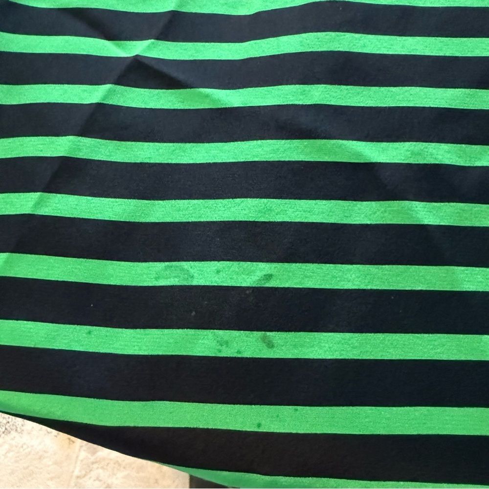 J. Crew Silk Polly Popover in Stripe Crepe de Chine Kelly Green & Blue Size 2 - Picture 10 of 10